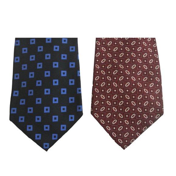 POLO RALPH LAUREN 2 Silk ties Geometric print & jacquard - Picture 2 of 4